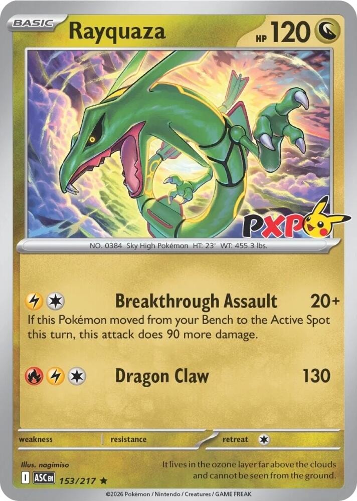 Rayquaza 153 217 Cosmos Holo