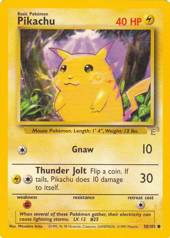 Pikachu 58 102 E3 Stamped
