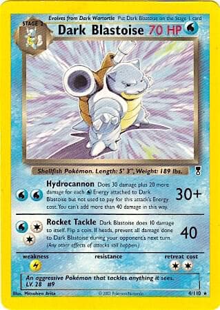 Dark Blastoise 4 110 WotC Legendary Collection