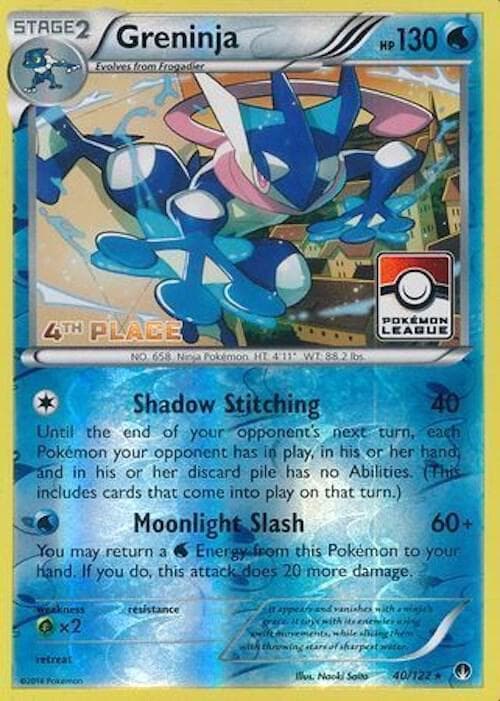 Greninja 40 122 Pokemon League 4th Place