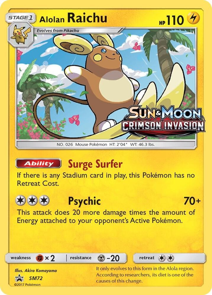 Alolan Raichu SM72 Prerelease
