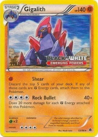 Gigalith 53 98 Prerelease Staff