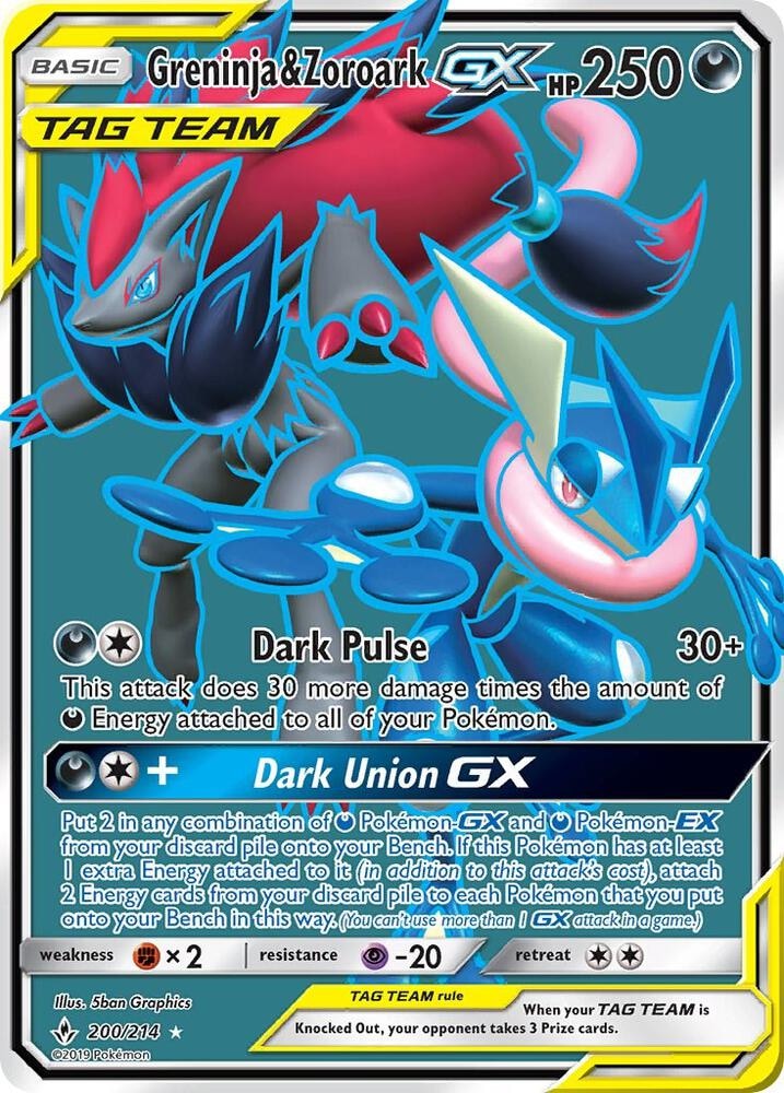 Greninja & Zoroark GX 200 Full Art