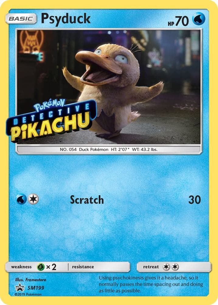 Psyduck SM199 Detective Pikachu Stamped