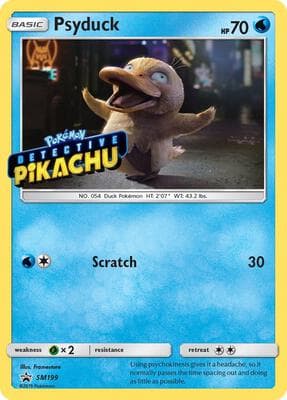 Psyduck SM199 Detective Pikachu Stamped