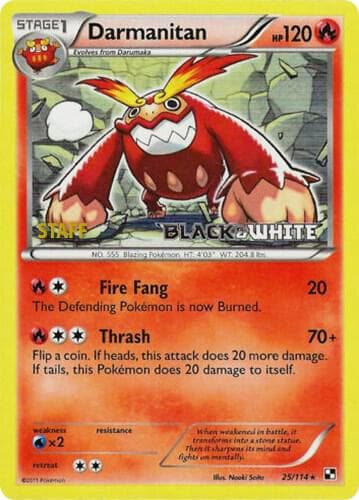 Darmanitan 25 114 Prerelease Staff