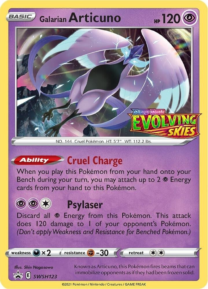 Galarian Articuno SWSH123 Prerelease