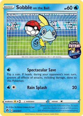 Sobble on the Ball 005 005 Pokemon Futsal