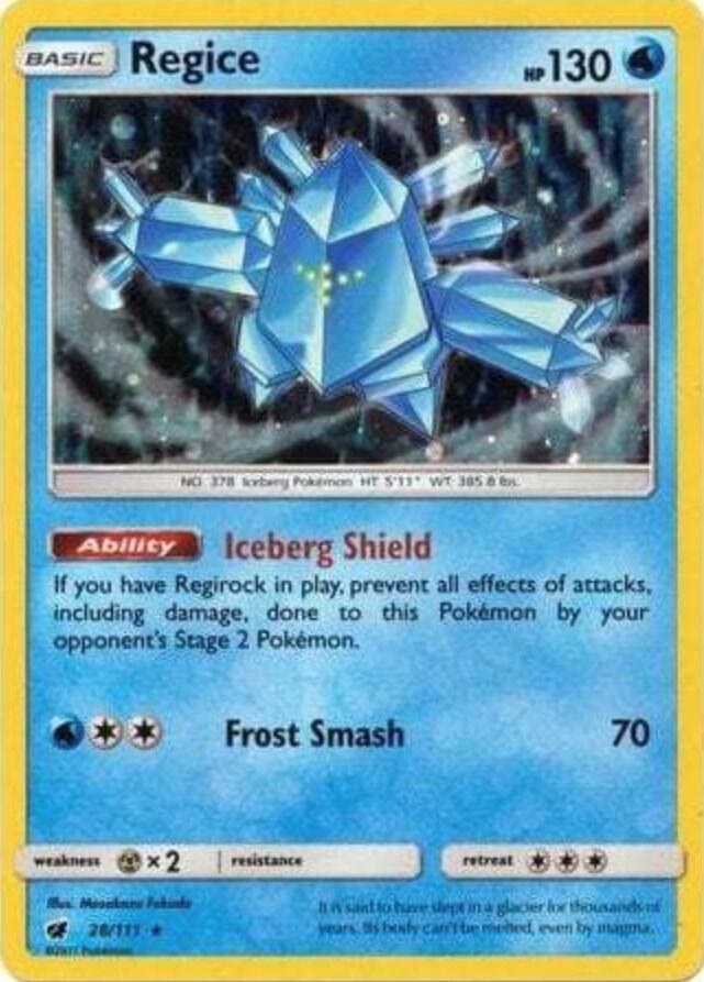 Regice 28 111 Cosmos Holo