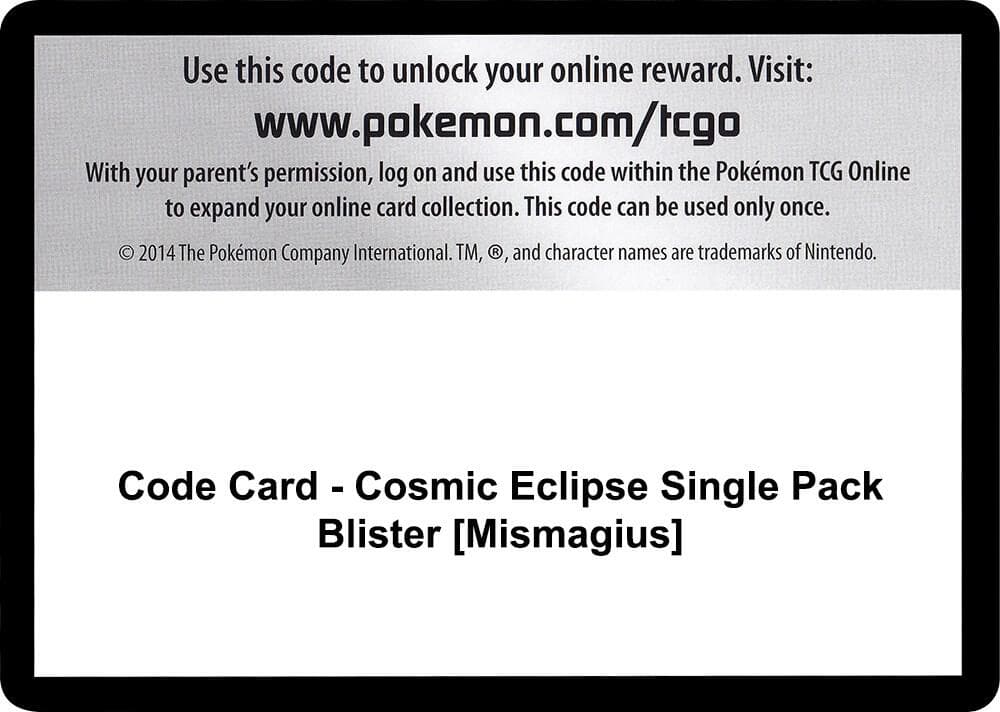Code Card Cosmic Eclipse Single Pack Blister Mismagius