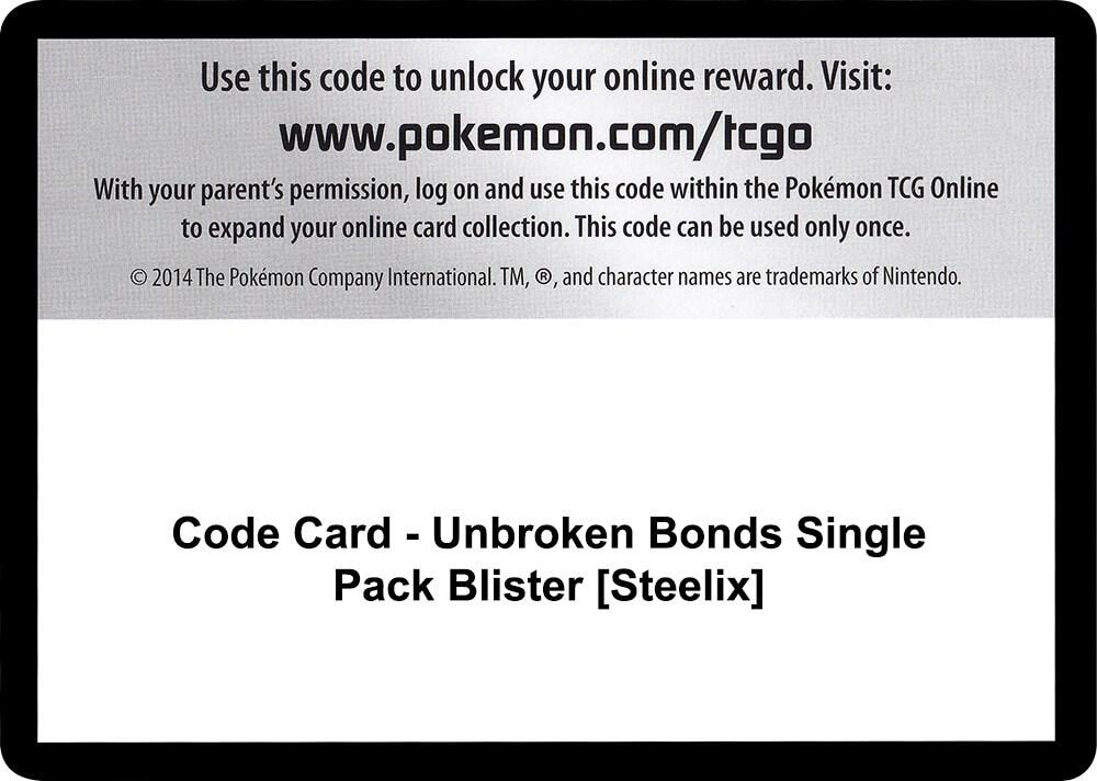 Code Card Unbroken Bonds Single Pack Blister Steelix
