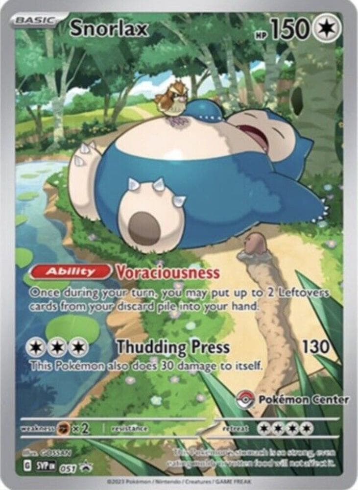 Snorlax 051 Pokemon Center Exclusive