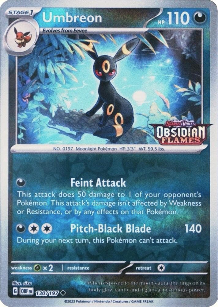 Umbreon Obsidian Flames Stamped