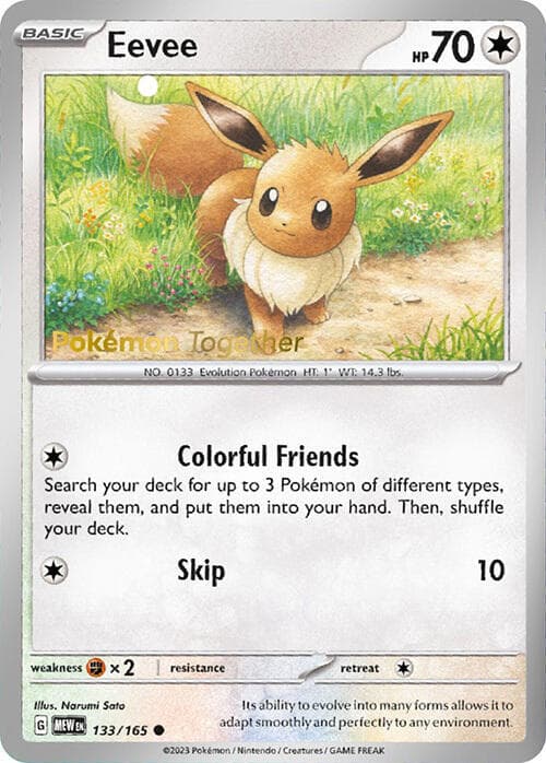 Eevee 133 165 Pokemon Together