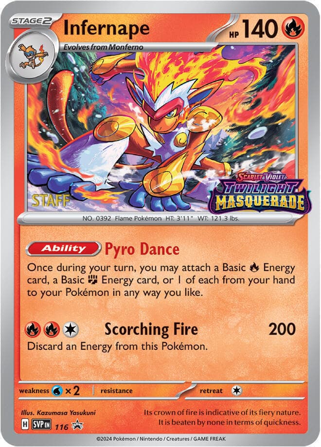 Infernape 116 Prerelease Staff