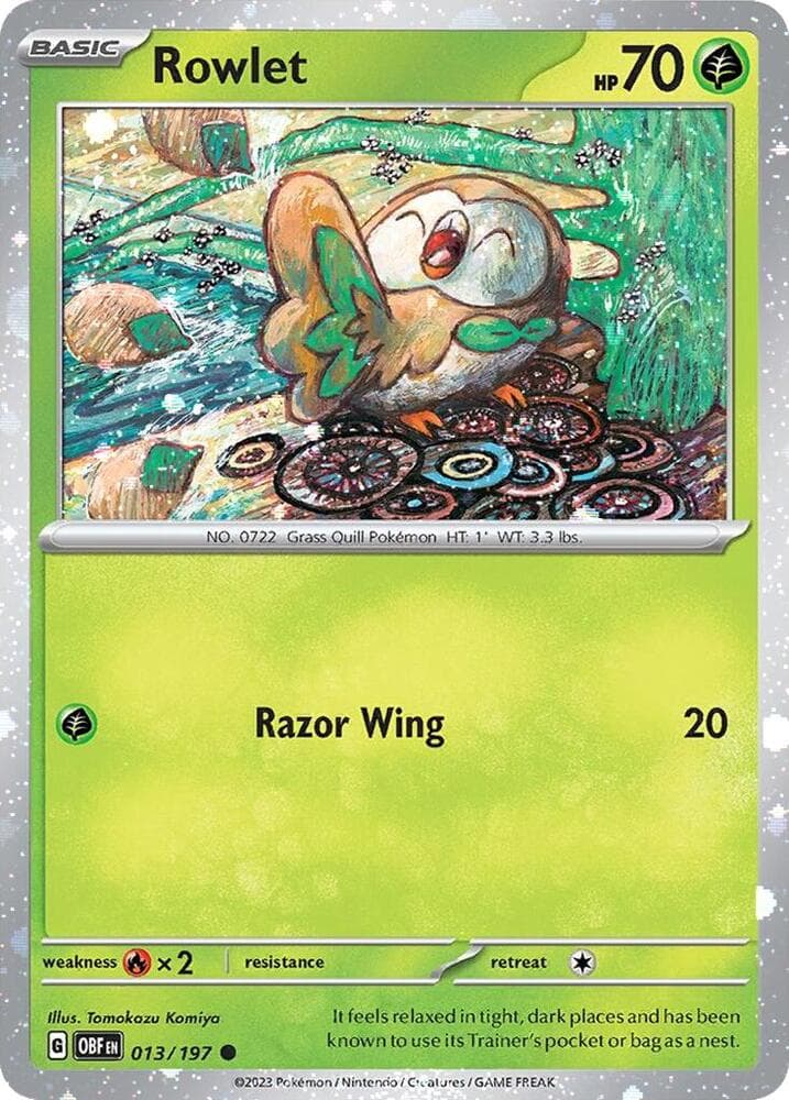Rowlet 013 197 Cosmos Holo