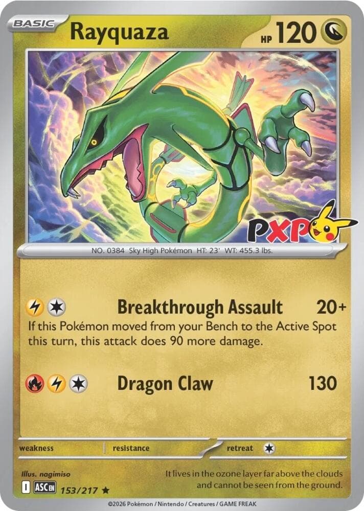 Rayquaza 153 217 Cosmos Holo